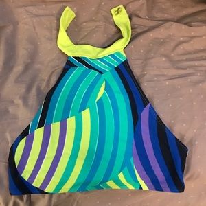 Aerie high neck halter bikini top